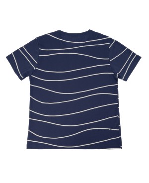 Camiseta azul unisex con estampado marino